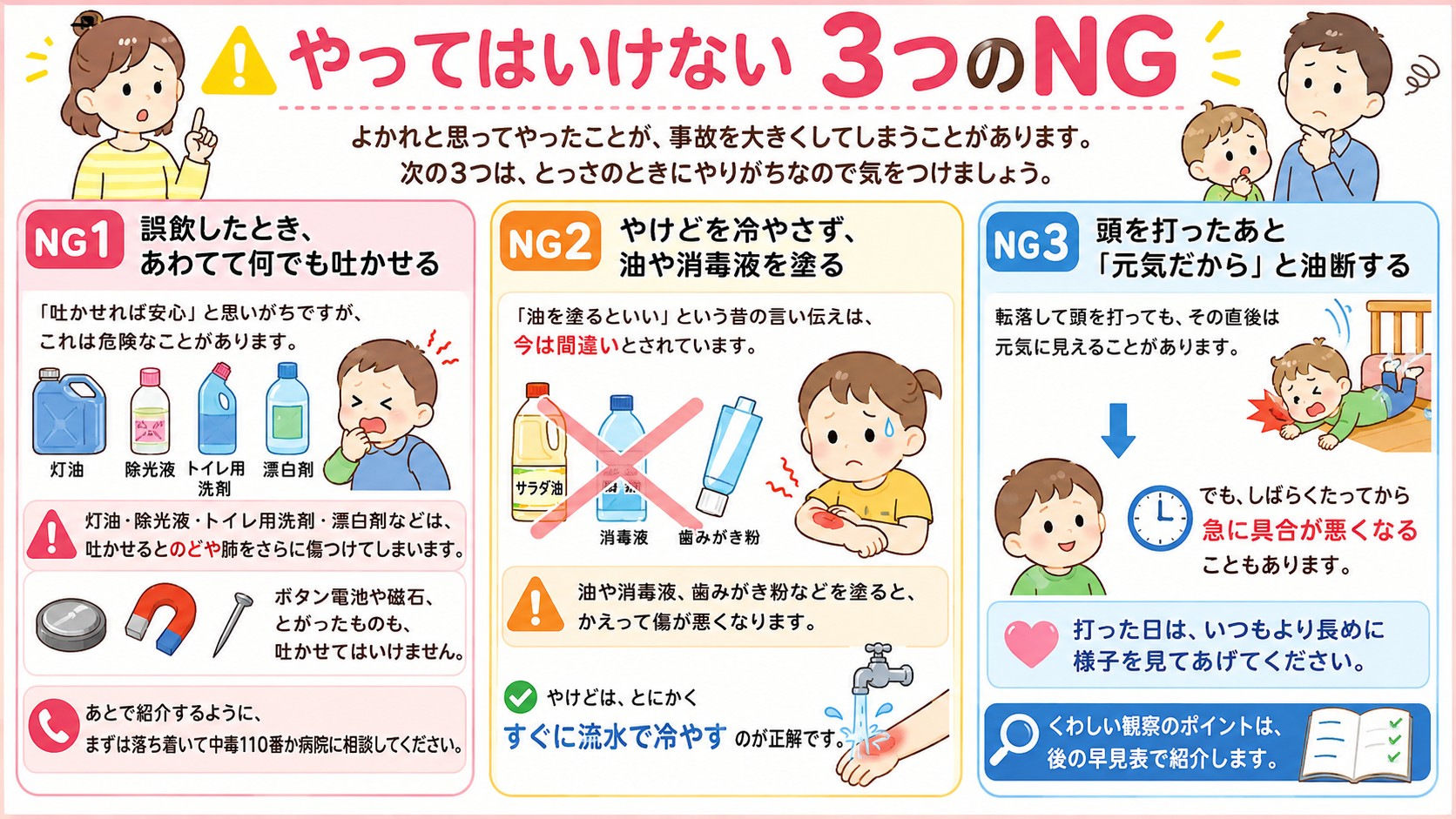やってはいけない3つのNGの図解