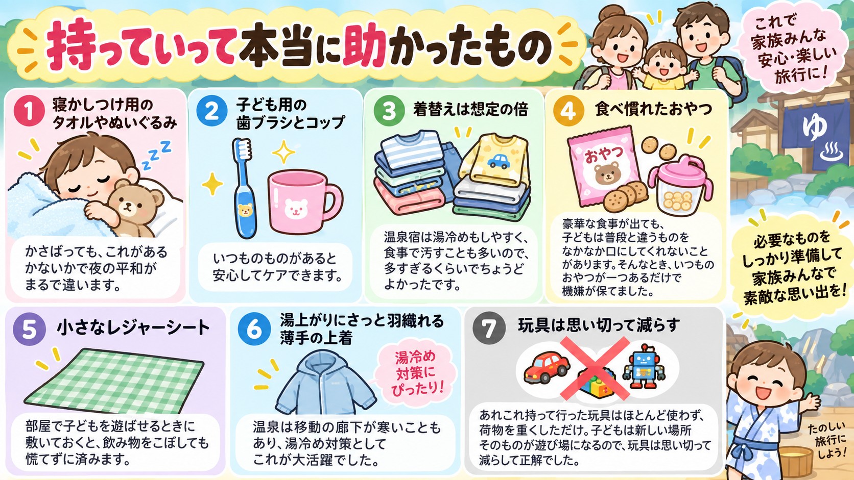 持っていって本当に助かったものの図解