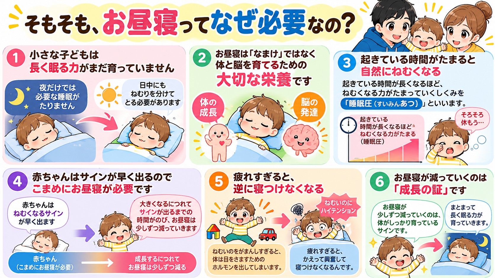 そもそも、お昼寝ってなぜ必要なの?の図解
